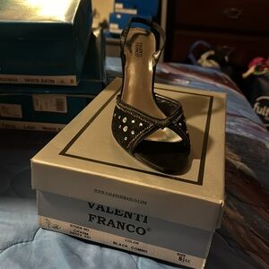 Valenti Franco Black Studded Heels